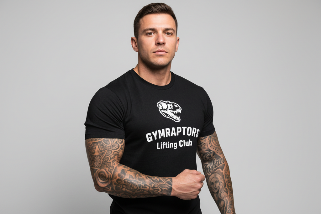 Lift Heavy, Live Big Tee-Black