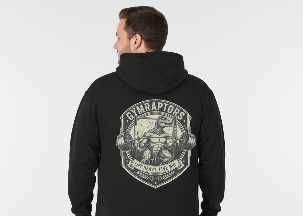 “Lift Heavy, Live Big” Hoodie-Black