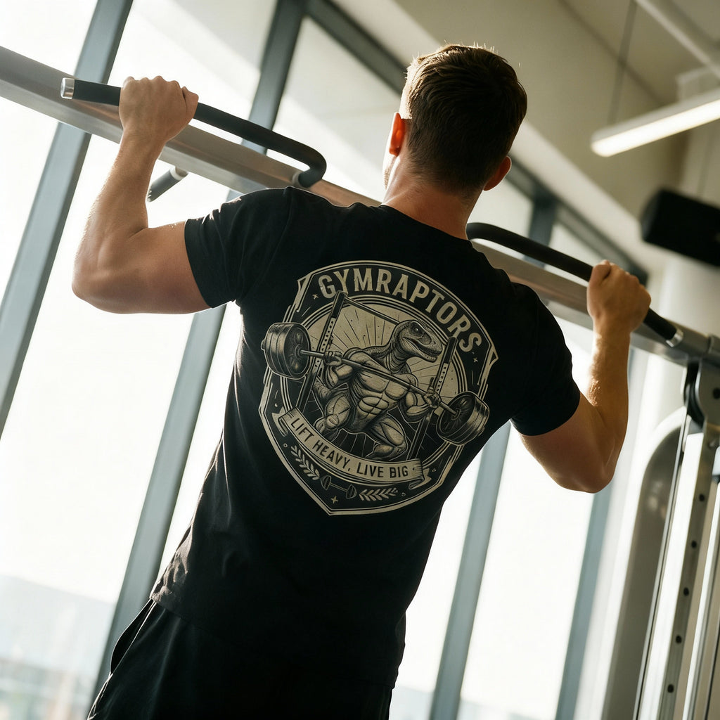 Lift Heavy, Live Big Tee-Black