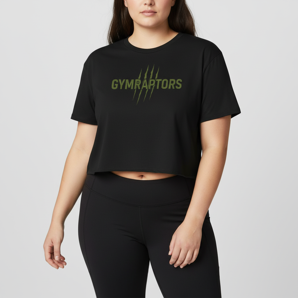 Basic Crop Tee-Black