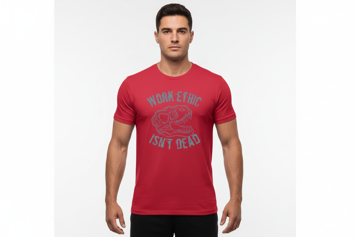 “Work Ethic” Tee-Red