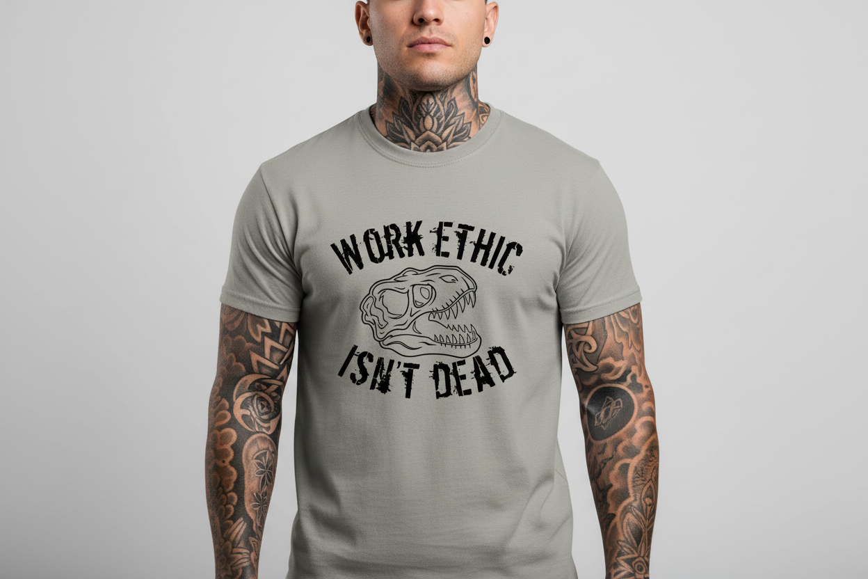 “Work Ethic” Tee-Grey