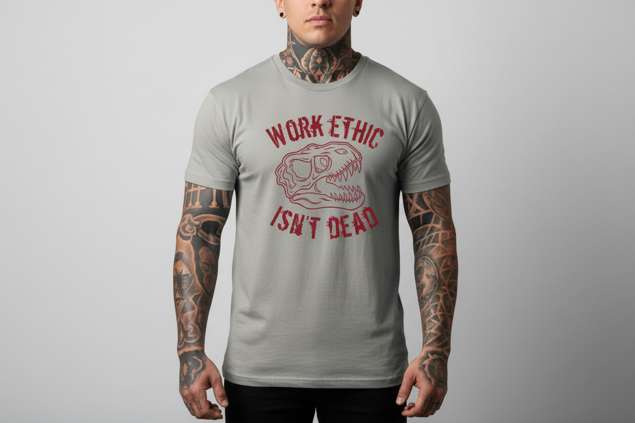“Work Ethic” Tee-Grey
