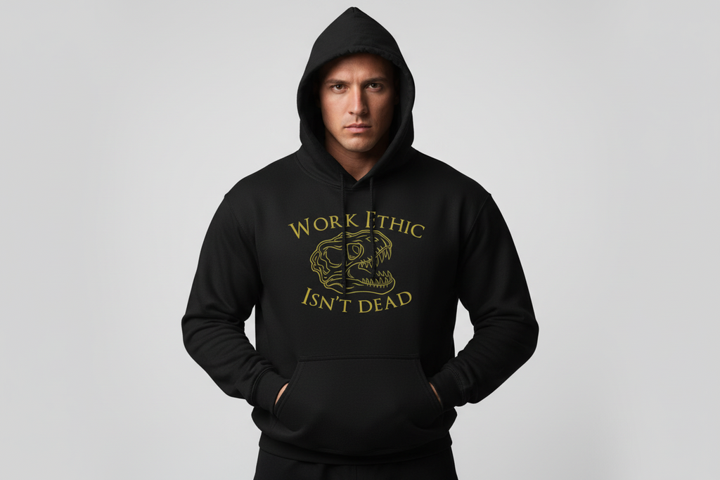 “Work Ethic” Hoodie-Black/Gold