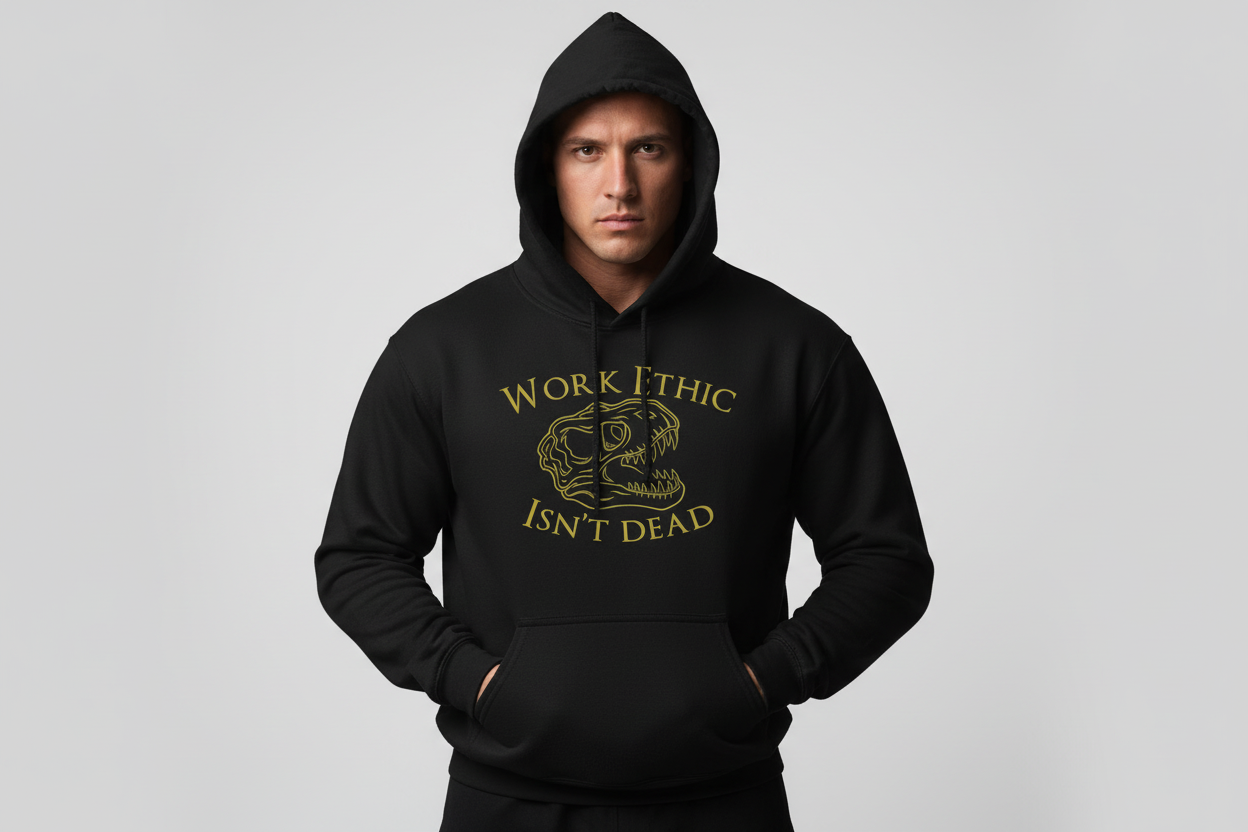 “Work Ethic” Hoodie-Black/Gold